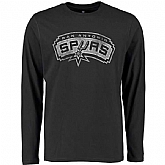 San Antonio Spurs Distressed Long Sleeve WEM T-Shirt - Black,baseball caps,new era cap wholesale,wholesale hats